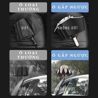 Ô dù mở tự động mở gấp ngược 2 chiều   cao cấp 24 nan che mưa đi nắng chống tia UV