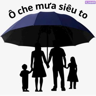 Ô Che Mưa Chống Nắng Siêu To Vành Rộng 12 Nan Gấp Gọn Chắc Chắn