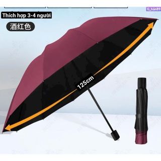 Ô Che Mưa Chống Nắng Siêu To Vành Rộng 12 Nan Gấp Gọn Chắc Chắn