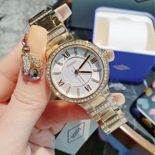 SĂN SALE MÙA HÈ ĐỒNG HỒ NỮ CAO CẤP FOXSIL VIRGINIA MẶT TRÒN MINI VIỀN HỘT