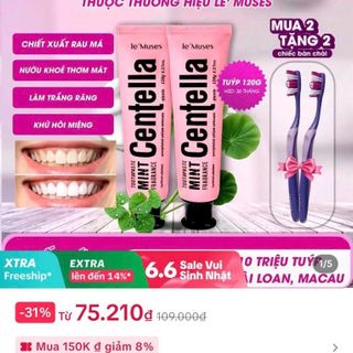 Kêm đánh răng Hàn Quốc trắng răng, chống ê buốt ( giây tờ dầy đủ