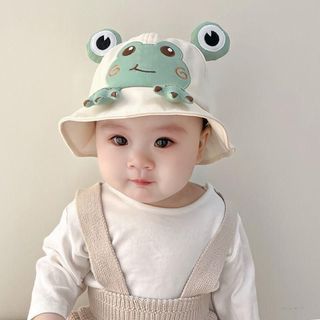 (Combo) Mũ Ếch Trẻ Em từ 6th~2tuổi Nón Bucket Chất Liệu Cotton Hình Ếch Dễ Thương Cho Bé (H233SX4M)