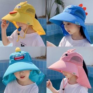 Nón Chống Nắng Kèm Còi Che Vai Gáy - Mũ Chống Nắng chống Tia UV Có Lưới Thoáng Mát Cho Bé