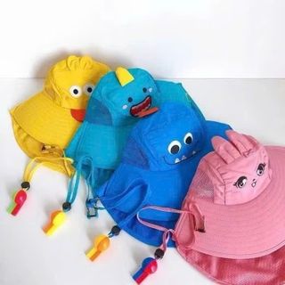 Nón Chống Nắng Kèm Còi Che Vai Gáy - Mũ Chống Nắng chống Tia UV Có Lưới Thoáng Mát Cho Bé