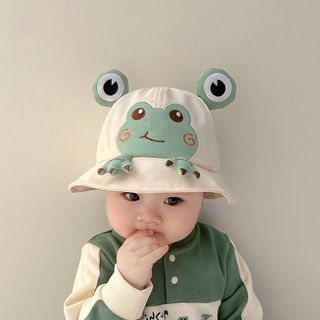 (Combo) Mũ Ếch Trẻ Em từ 6th~2tuổi Nón Bucket Chất Liệu Cotton Hình Ếch Dễ Thương Cho Bé (H233BBVT)
