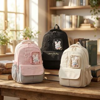 🧸 Balo Phối Gấu Thỏ Cực Xinh A5098, Rộng Rãi Và Tiện Lợi