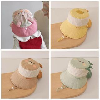 Mũ nón vành kèm che gáy có tháo rời dáng lưới cho bé 3-8 tuổi đi hè chất mềm thoáng