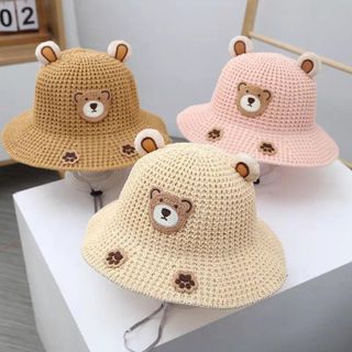 Mũ Cói Đi Biển Cho Bé Gái Kahats Vành Rộng Chống Nắng Ren Xinh Xắn Gấp Gọn Không Bị Mất Phom
