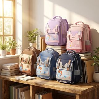 🎒Balo Tiểu Học Bền Đẹp Kèm Ví A9296, Thiết Kế Gọn Đẹp, Đựng Sách Vở Thoải Mái