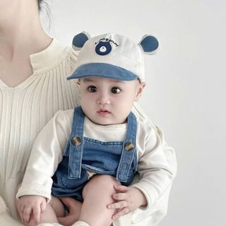 Mũ Lưỡi Trai Mềm Chất Nhung Tăm Mềm Đính Gấu Cho Bé 6m-2 Tuổi