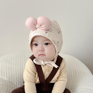 Mũ Tai Chuột Nơ To Cho Bé | Mũ Giữ Ấm Tai Kèm Dây Buộc Siêu Đáng Yêu ️ AB78