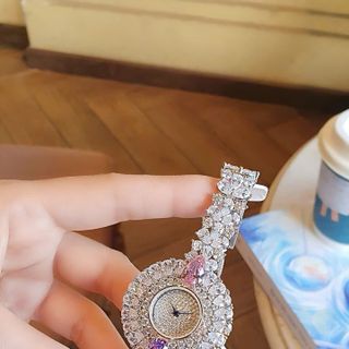 SET ĐỒNG HỒ NỮ CHÍNH HÃNG FUNMEI F0022 ĐÍNH ĐÁ CZ KÈM DÂY CHUYỀN TENNIS FULLBOX TEM