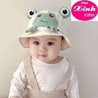 (Combo) Mũ Ếch Trẻ Em từ 6th~2tuổi Nón Bucket Chất Liệu Cotton Hình Ếch Dễ Thương Cho Bé (H233SX4M)