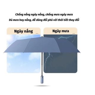 Ô dù che mưa đi nắng tự động gấp mở 2 chiều chống tia UV cỡ lớn loại 24 nan