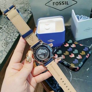 ĐỒNG HỒ NAM CAO CẤP FOXSIL DA XANH MÁY CƠ FULLBOX