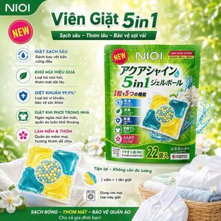 Viên giặt Nhật Bản 5in1 , thùng 50tui , túi 22viên , giấy tờ đầy đủ