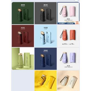 Ô gấp gọn mini 18cm đựng túi xách tiện lợi KAB