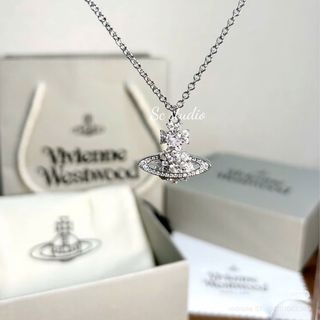 DÂY CHUYỀN SIÊU CẤP VIVIENNE PHA LÊ ORB ĐÍNH ĐÁ 3D FULLBOX TÚI