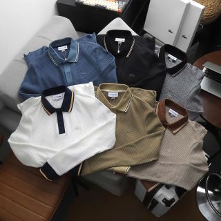 POLO TAY DÀI NAM.  Chất tổ ông Len dệt kim Dày Dặn.