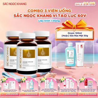 COMBO 03 Viên Uống Sắc Ngọc Khang Vi Tảo Lục [60 (Liệu trình 1 tháng) KÈM QUÀ TẶNG