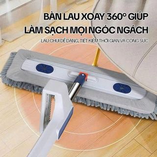 CÂY LAU NHÀ SAN HÔ TỰ VẮT 360 ĐỘ ( 1 cây + 3 bông lau )