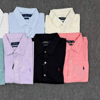 LINEN POLO tay dài nam.   Fom chuẩn  Chất vải linen tưng - mềm - ko pha.