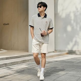 Áo thun polo nam. Thời Trang Nam. Chất Vải dệt Qc.