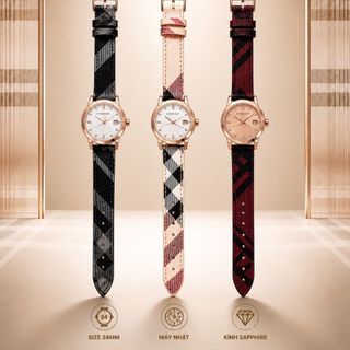 SĂN SALE MÙA HÈ ĐỒNG HỒ NỮ CAO CẤP BUBBERI DÂY DA