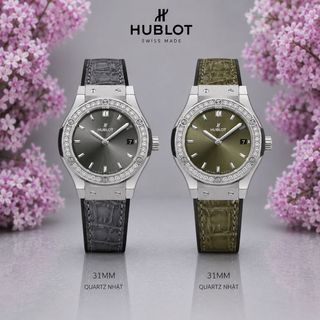 ĐỒNG HỒ NỮ CAO CẤP HUPOT MINI 1 VIỀN HỘT MÁY QUARZT