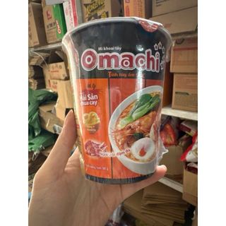 Mì Ly Omachi vị Hải sản chua cay - Thùng 24 ly x 66gr