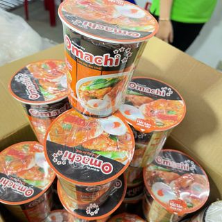 Mì Ly Omachi vị Hải sản chua cay - Thùng 24 ly x 66gr
