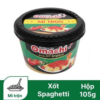 Mì Tô Omachi trộn xốt vị Spaghetti - Thùng 12 Tô x 105g