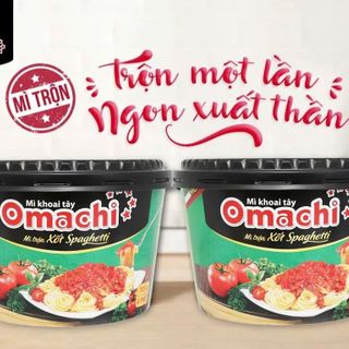 Mì Tô Omachi trộn xốt vị Spaghetti - Thùng 12 Tô x 105g