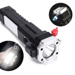 ĐÈN PIN LED ĐA NĂNG SẠC USB KIÊM BÚA THOÁT HIỂM