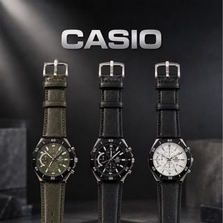SĂN SALE MÙA HÈ ĐỒNG HỒ NAM TRUNG CẤP KASIO PIN MẶT TRÒN DÂY DA