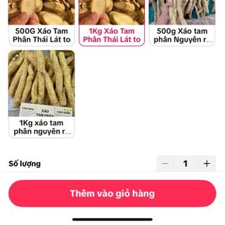 1Kg Xáo Tam Phân Khô Nguyên Rễ Thái Lát