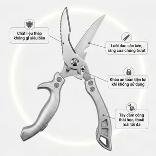 Kéo cắt gà, kéo nhà bếp SK5 ( mẫu mới )