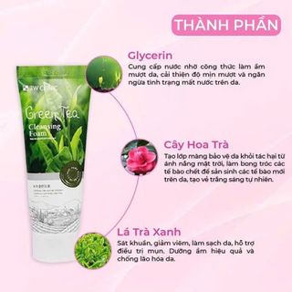 Sữa rửa mặt trà xanh 3W Clinic Hàn Quốc 100ml