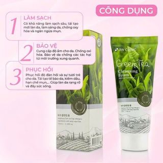 Sữa rửa mặt trà xanh 3W Clinic Hàn Quốc 100ml