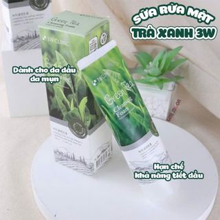 Sữa rửa mặt trà xanh 3W Clinic Hàn Quốc 100ml