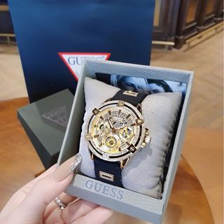 ĐỒNG HỒ NỮ CAO CẤP GUECS MẶT CHONOGRAPH GOLD ĐÍNH ĐÁ DÂY CS