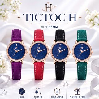 SALE ĐỒNG HỒ NỮ THỜI TRANG MẶT BLING DÂY NHUNG