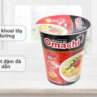 Mì Ly Omachi vị Sốt Bò Hầm - Thùng 24 ly x 69g