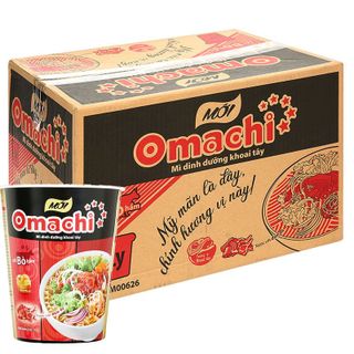 Mì Ly Omachi vị Sốt Bò Hầm - Thùng 24 ly x 69g