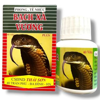 Viên uống đau nhức xương khớp, thoái hóa khớp, và đau dây thần kinh tọa Phong tê nhức bạch xà vương Plus - Hộp 40 viên - Xuất xứ Việt Nam - Mã số 2151