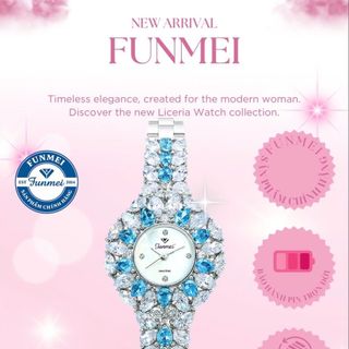 ĐỒNG HỒ NỮ CHÍNH HÃNG FUNMEI F2035 FULL ĐÁ CZ FULLBOX TEM HÃNG
