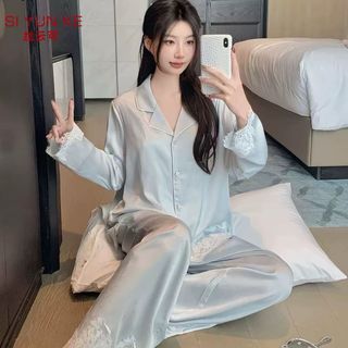 Set Lụa Bốn Món Glacier Blue