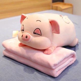 BỘ CHĂN GỐI HÌNH CON HEO ĐÁNG YÊU