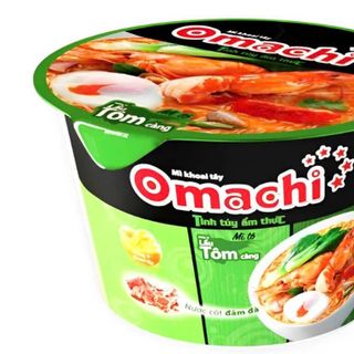 Mì tô Omachi vị Lẩu Tôm Càng - Thùng 18 Tô x 92g