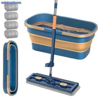 Bộ Lau Nhà tự vắt Kèm Chậu gấp gọn